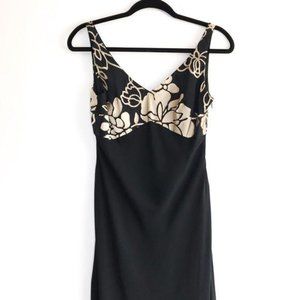 Alex Evenings Black + Gold Gown Size 6 Petite